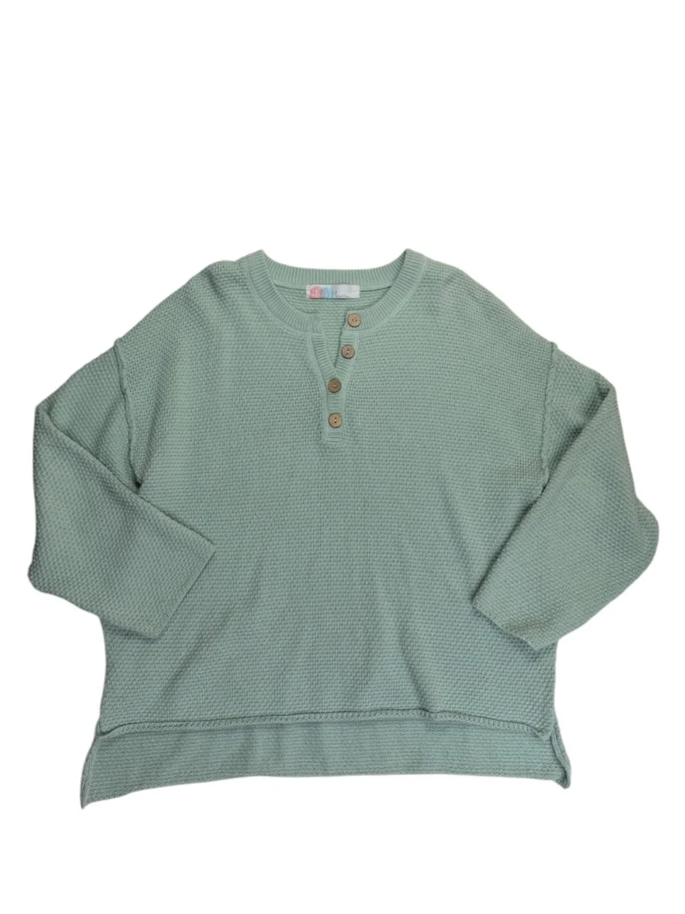 Free People Hailee Waffle Knit Lounge Set Sage Green Small 2 Piece